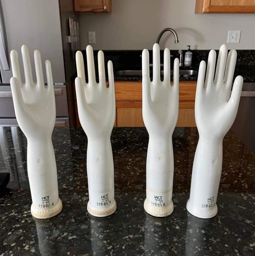Vintage West Germany Porcelain Glove Molds